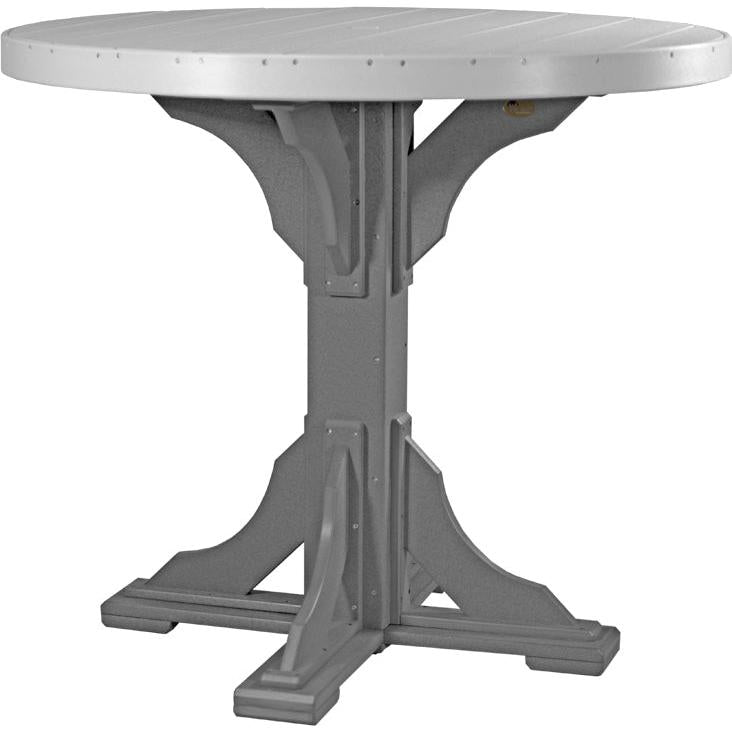 LuxCraft 4' Round Dining Table Set with 4 Side Chairs