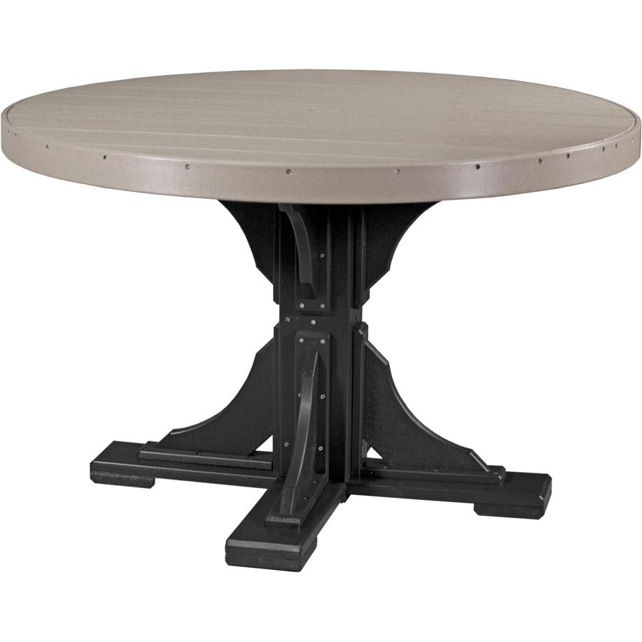 LuxCraft 4' Round Dining Table Set with 4 Side Chairs