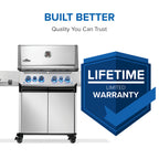 Napoleon Prestige 500 RSIB Natural Gas Grill with Infrared Side and Rear Burner P500VRSIBNSS