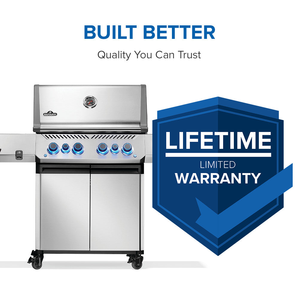 Napoleon Prestige 500 RSIB Natural Gas Grill with Infrared Side and Rear Burner P500VRSIBNSS