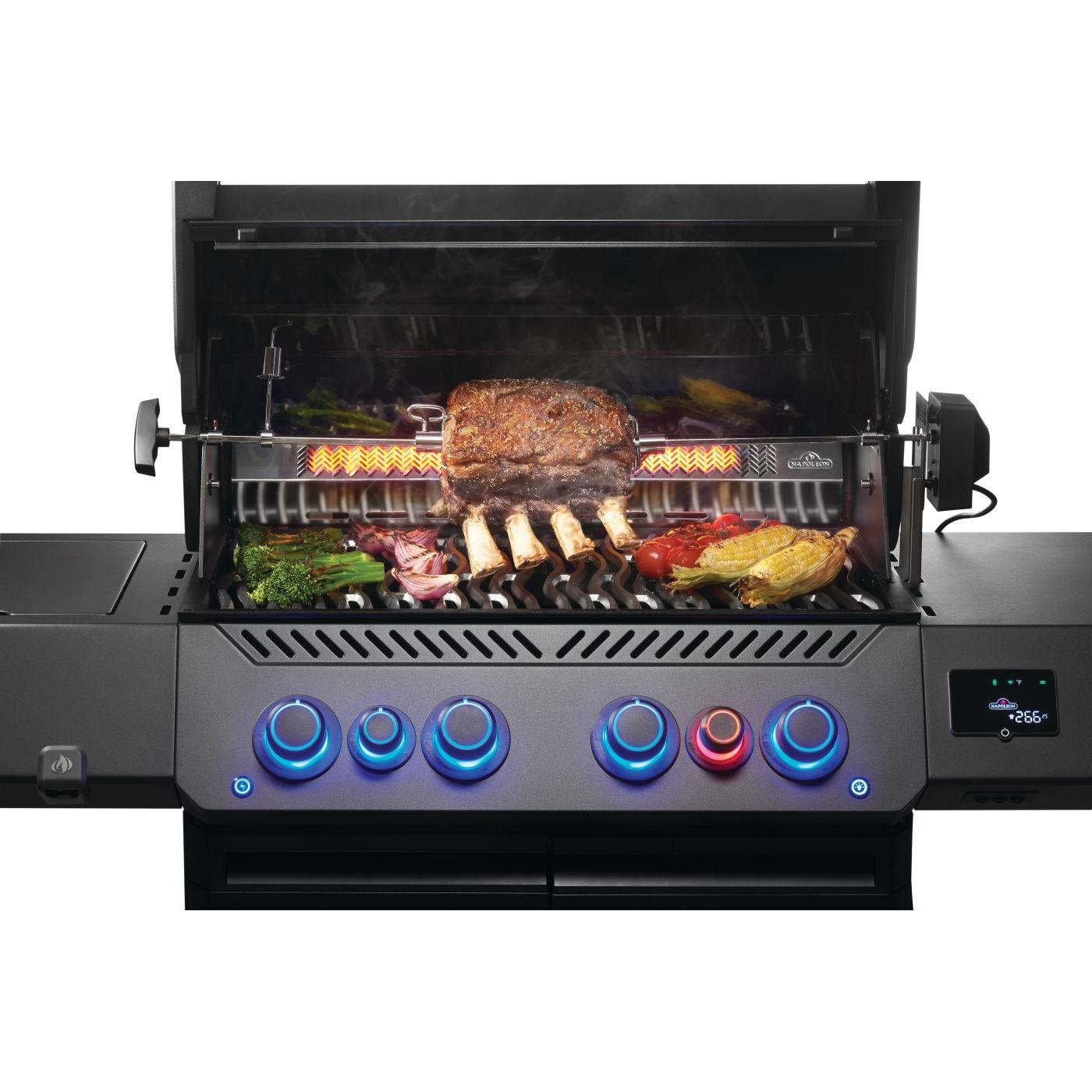 Napoleon Phantom Prestige 500 Connected Natural Gas Grill with Infrared Side and Rear Burner P500VXRSIBNK-PHM