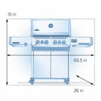 Napoleon Prestige 500 Connected Natural Gas Grill with Infrared Side and Rear Burner P500VXRSIBNSS