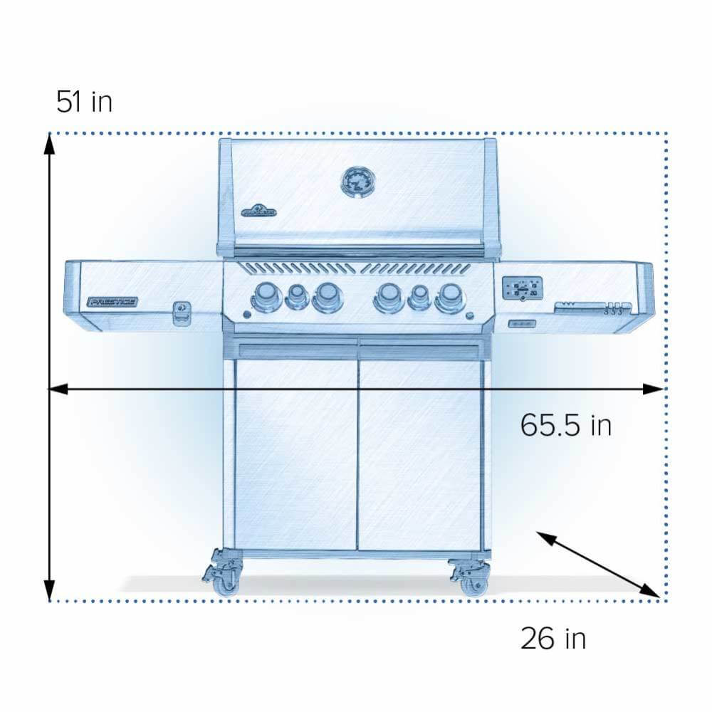 Napoleon Prestige 500 Connected Natural Gas Grill with Infrared Side and Rear Burner P500VXRSIBNSS