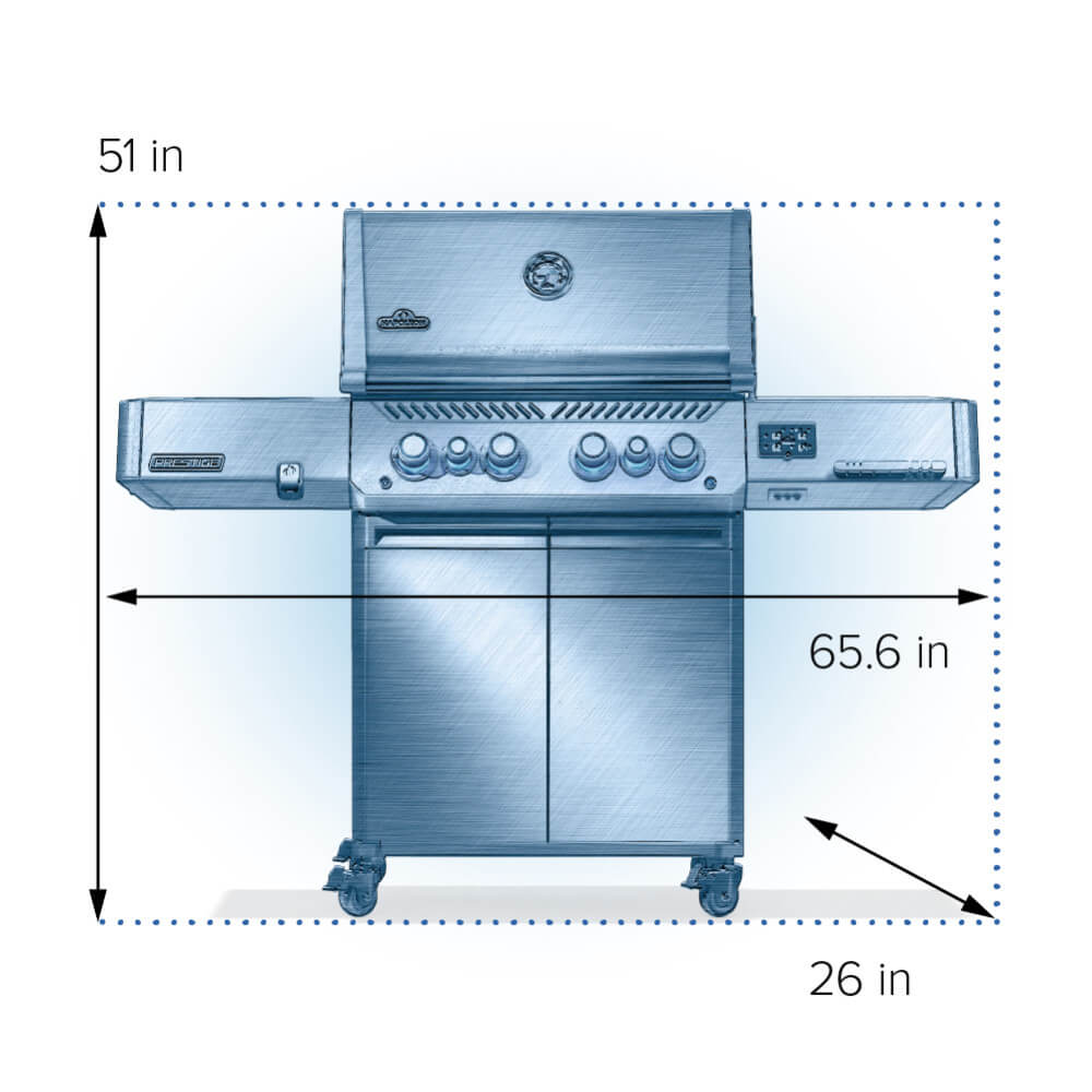 Napoleon Phantom Prestige 500 Connected Natural Gas Grill with Infrared Side and Rear Burner P500VXRSIBNK-PHM