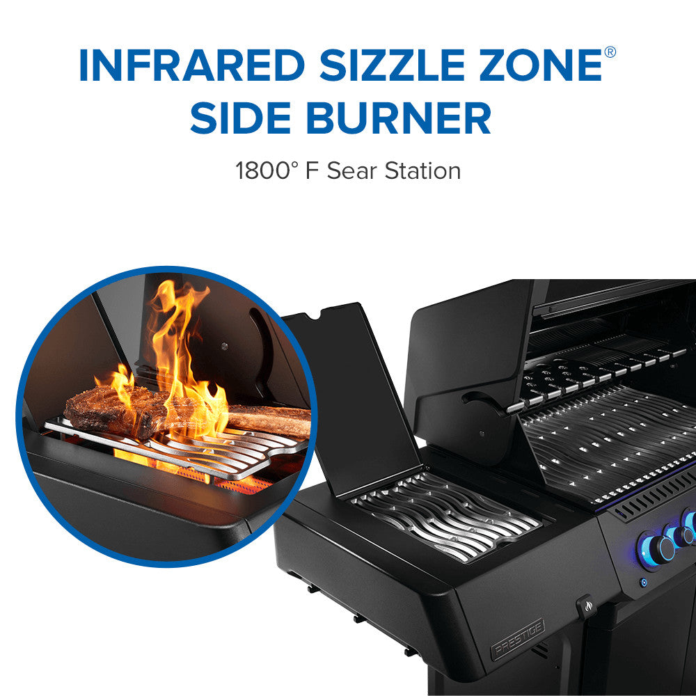 Napoleon Phantom Prestige 500 Connected Natural Gas Grill with Infrared Side and Rear Burner P500VXRSIBNK-PHM