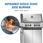 Napoleon Prestige 500 Connected Natural Gas Grill with Infrared Side and Rear Burner P500VXRSIBNSS