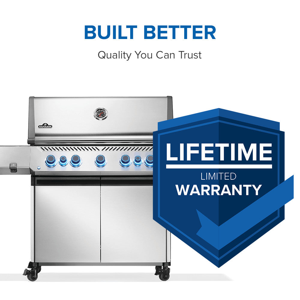Napoleon Prestige 665 Connected Natural Gas Grill with Infrared Side and Rear Burner P665VRSIBNSS