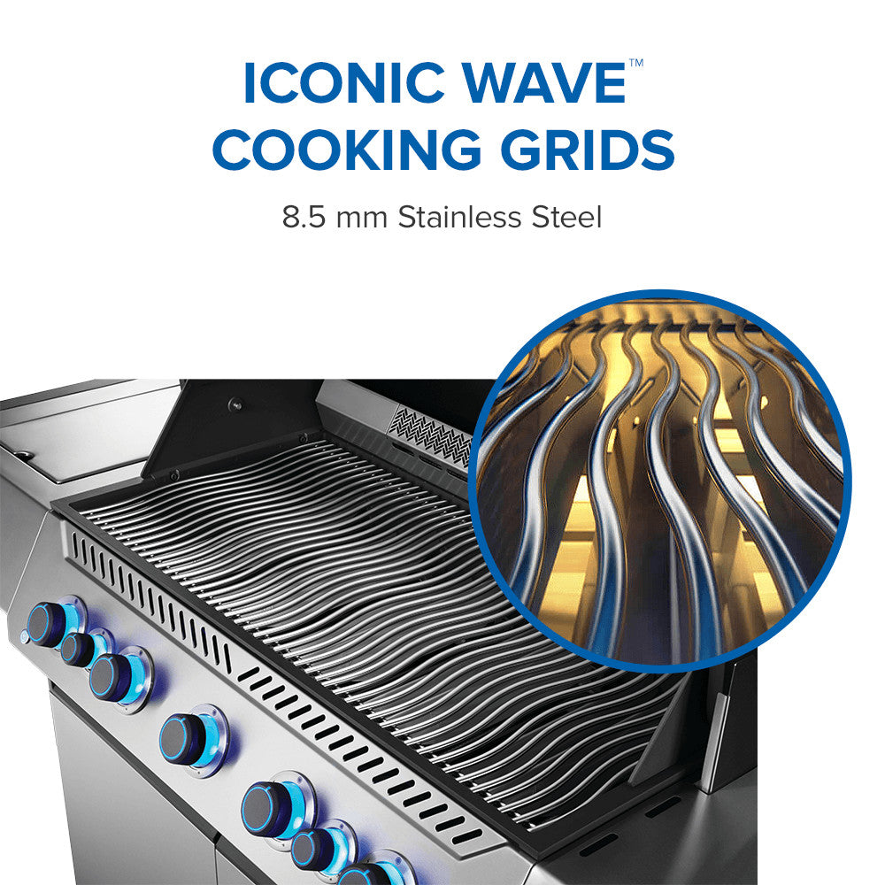Napoleon Prestige 665 Connected Natural Gas Grill with Infrared Side and Rear Burner P665VXRSIBNSS