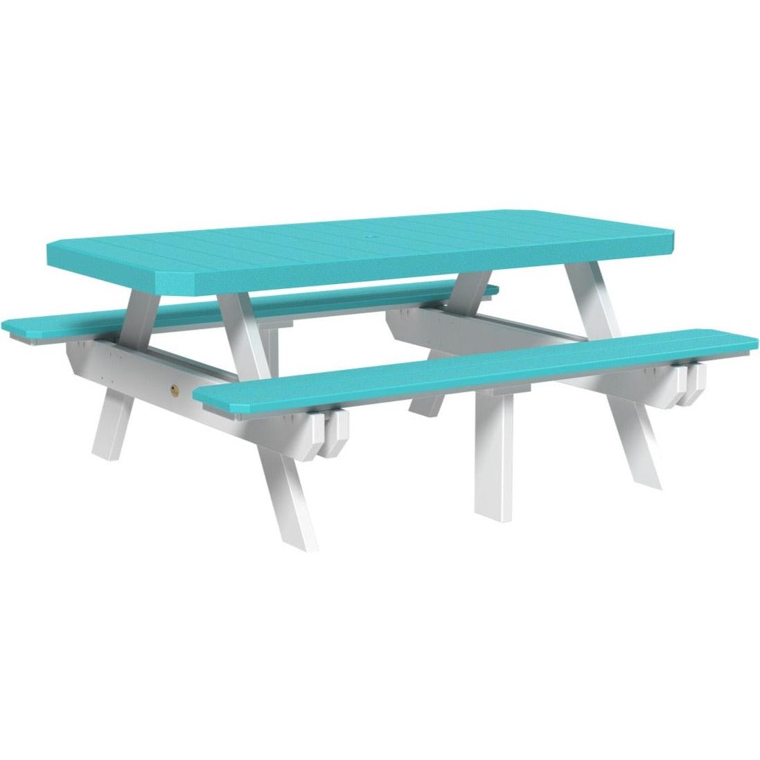 LuxCraft 6' Rectangular Picnic Table