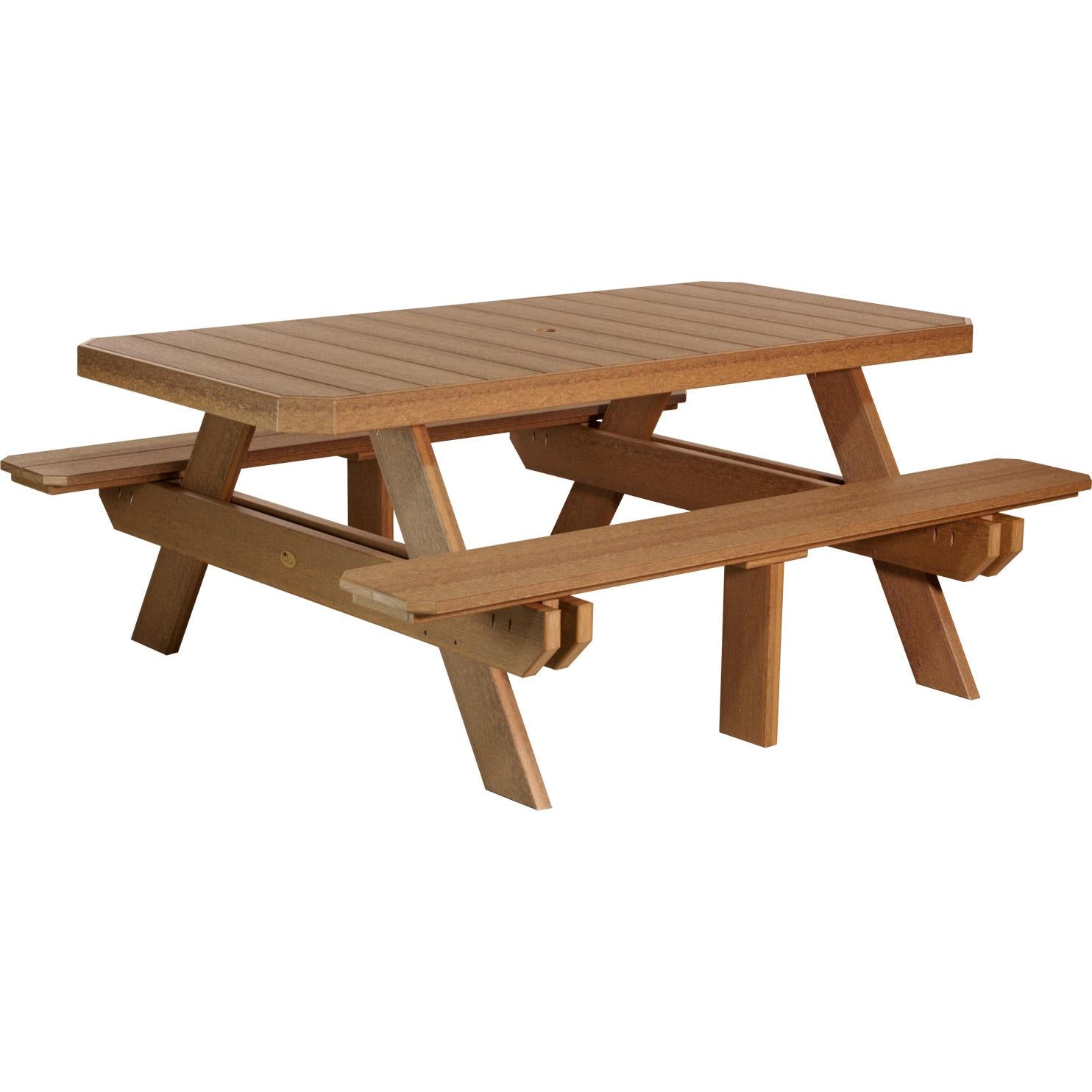 LuxCraft 6' Rectangular Picnic Table