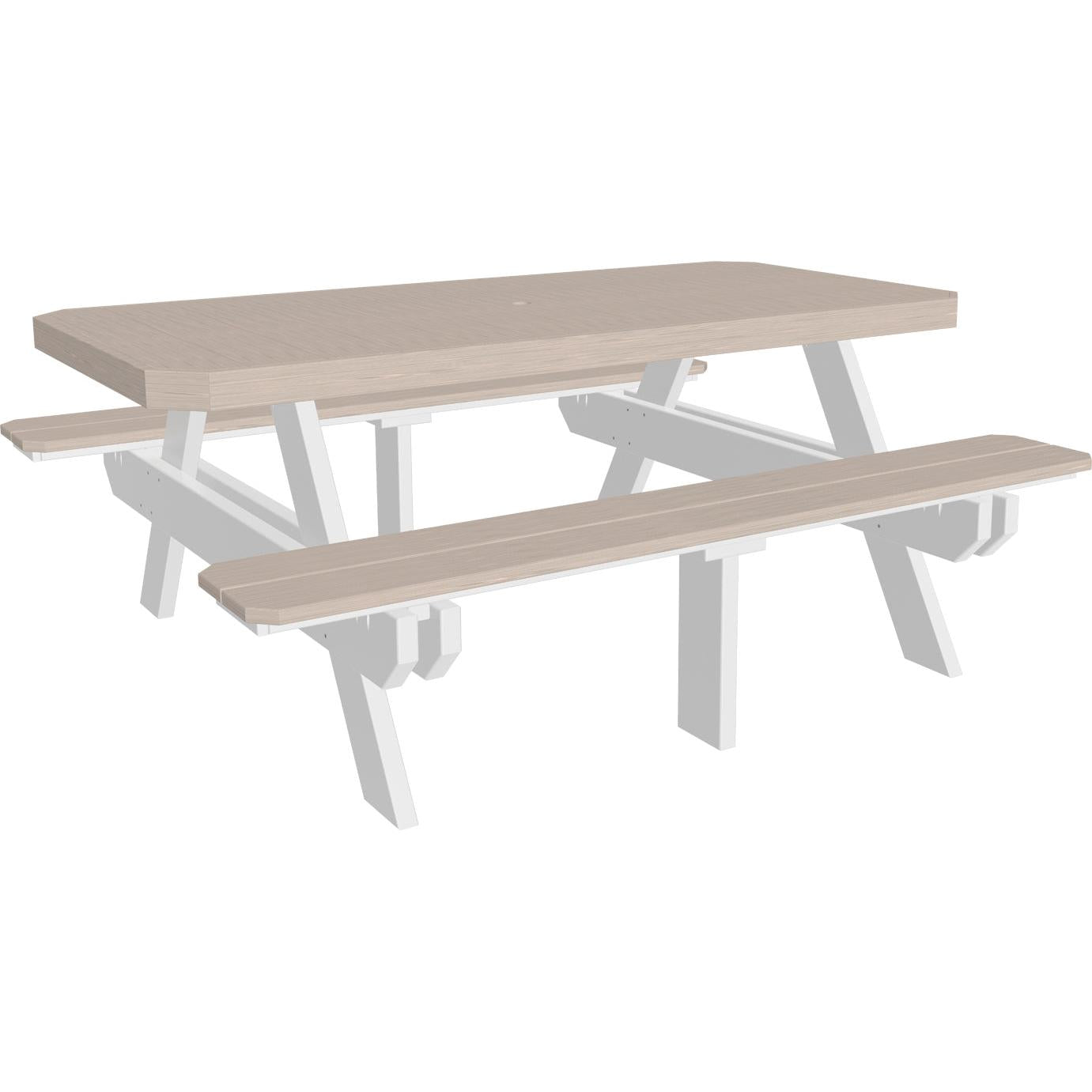 LuxCraft 6' Rectangular Picnic Table