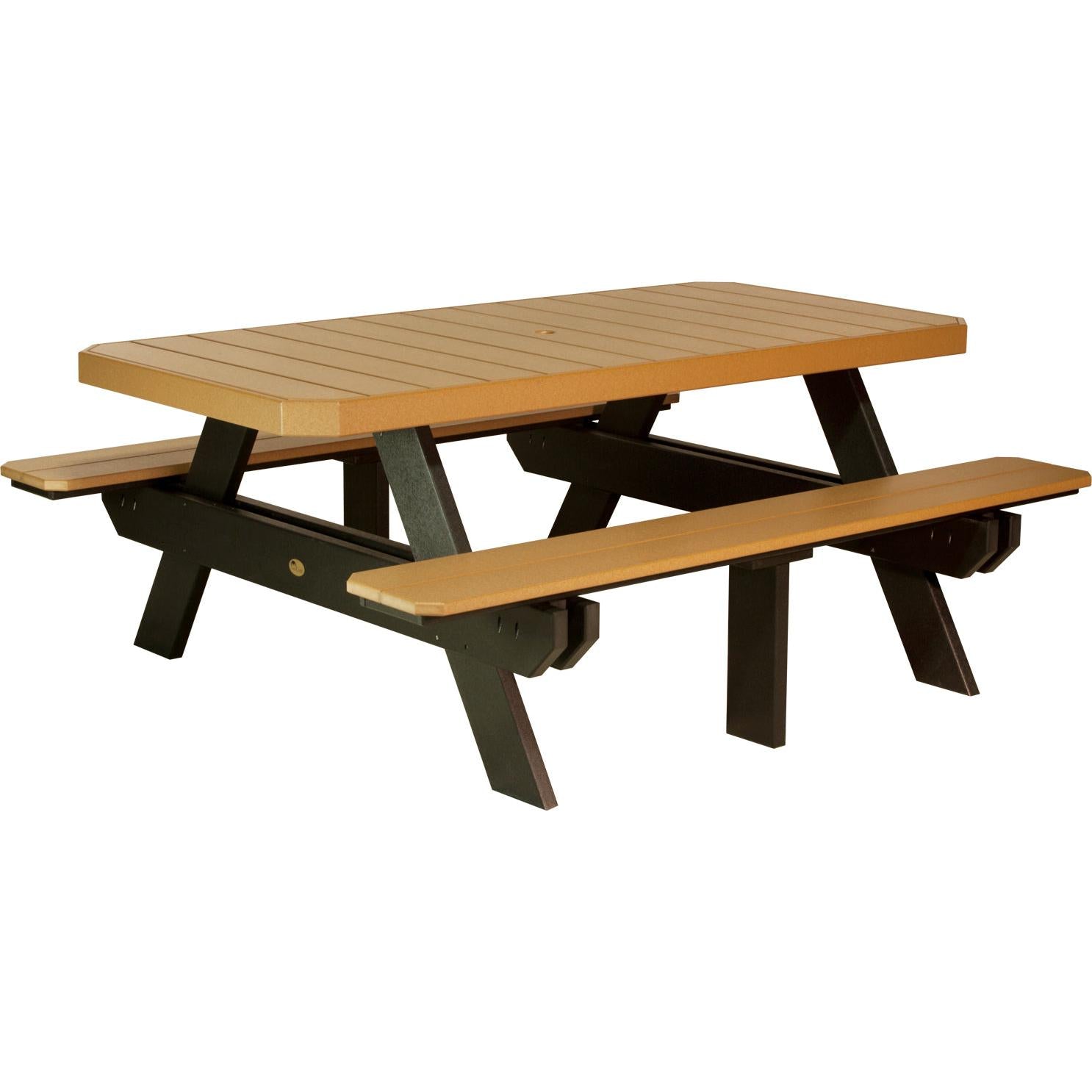 LuxCraft 6' Rectangular Picnic Table