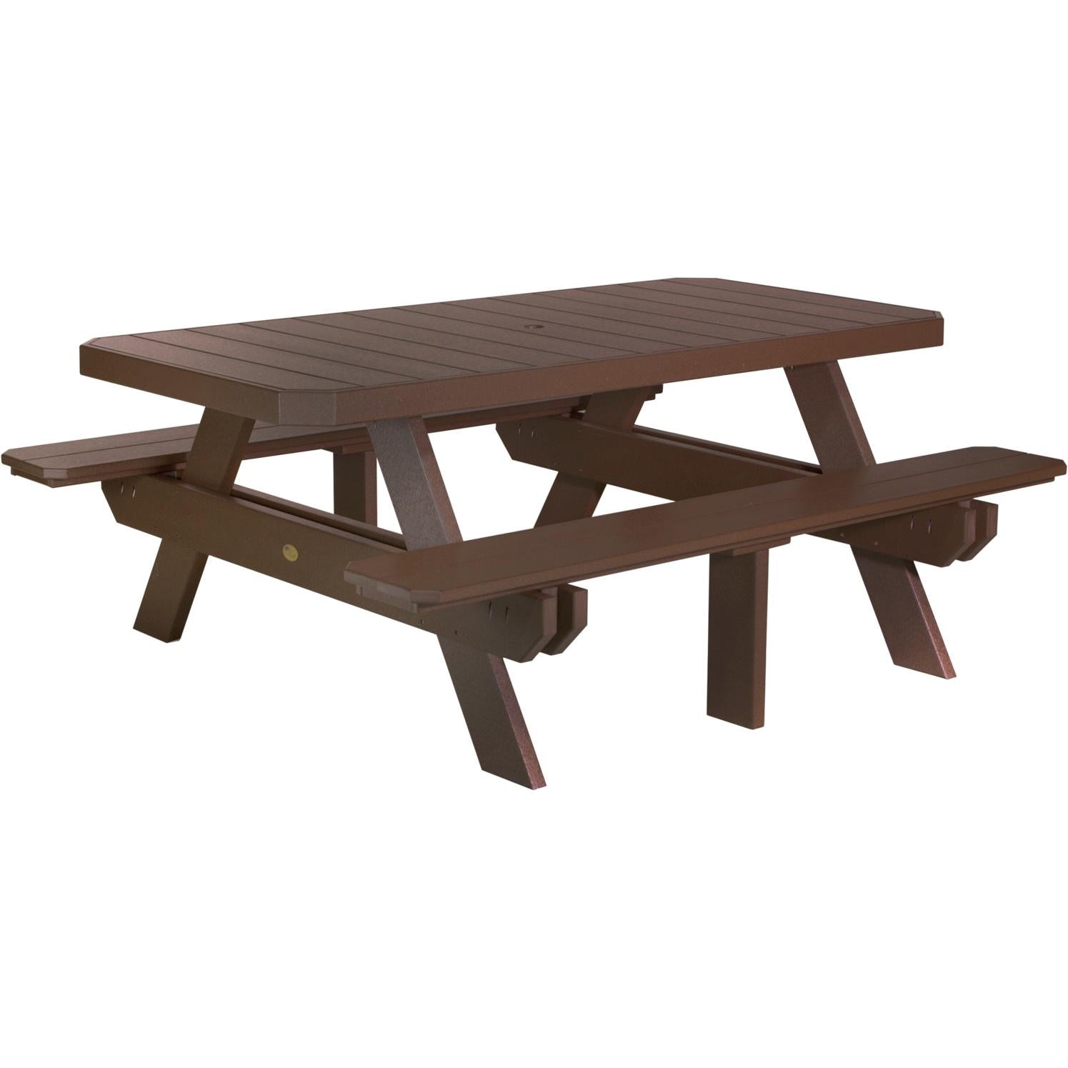 LuxCraft 6' Rectangular Picnic Table