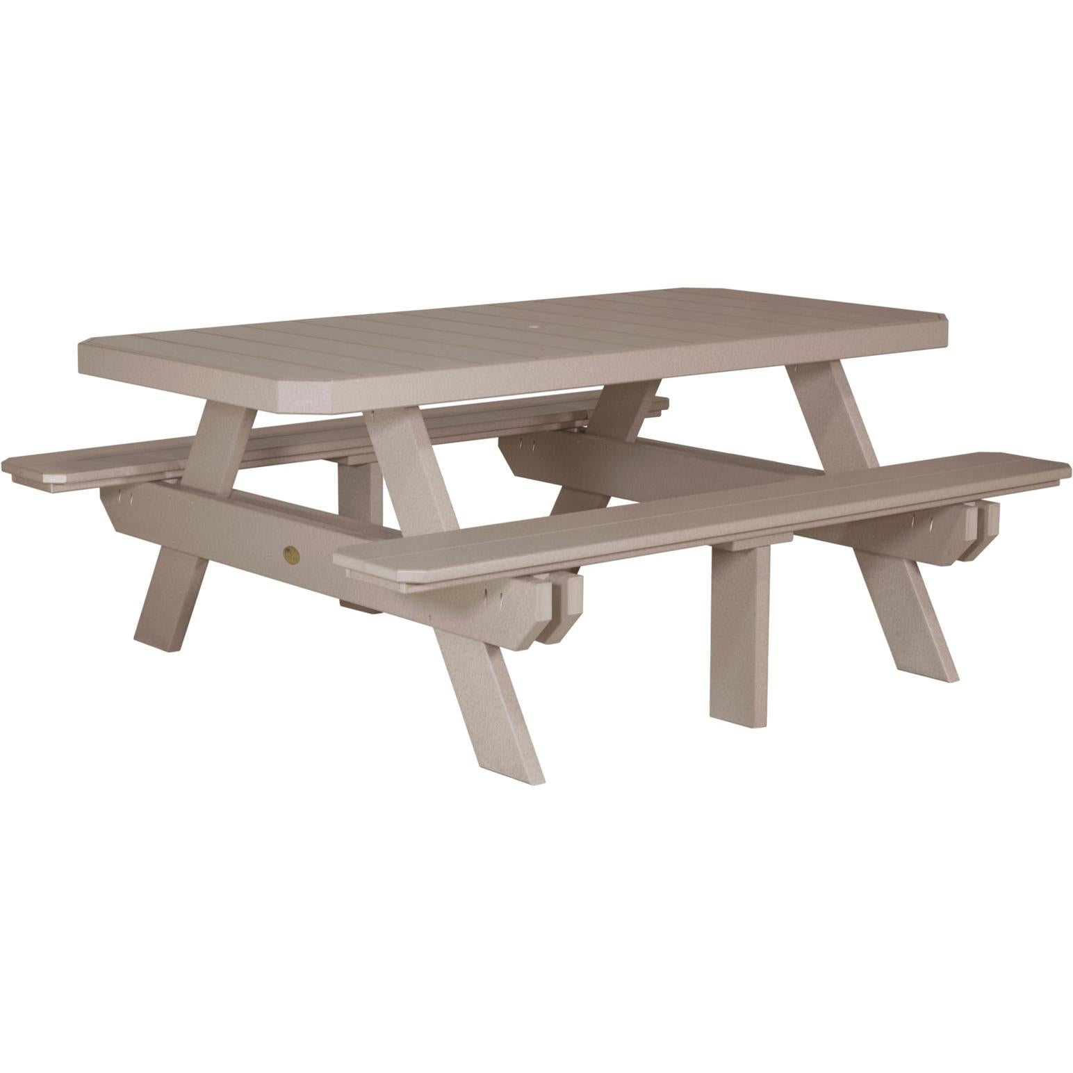 LuxCraft 6' Rectangular Picnic Table