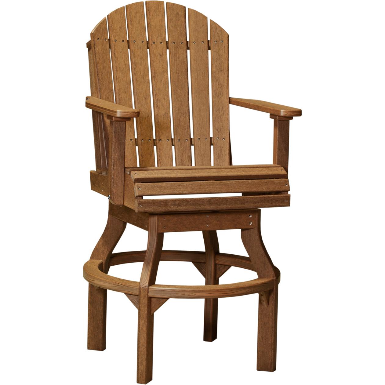 LuxCraft Adirondack Swivel Bar Height Chair