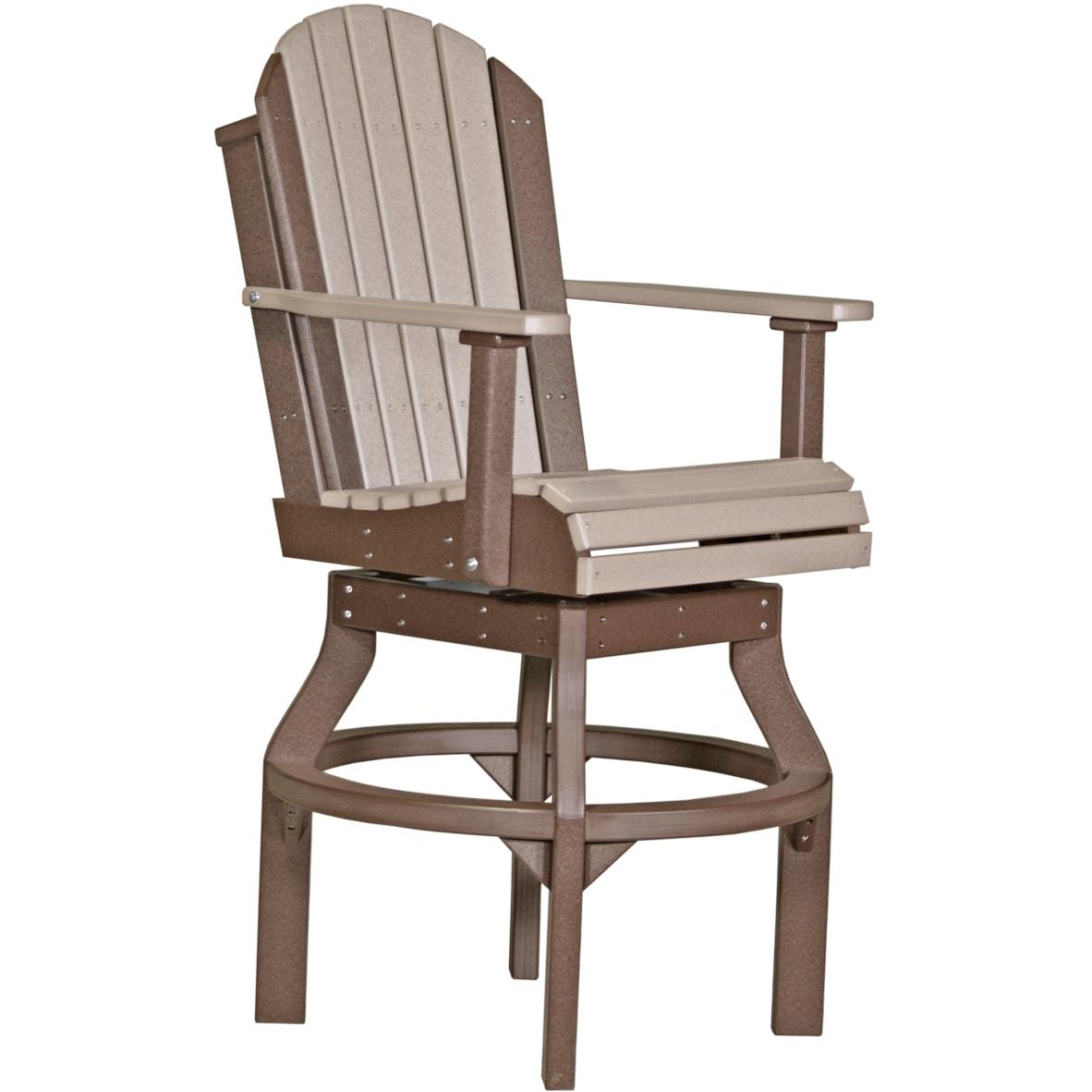 LuxCraft Adirondack Swivel Bar Height Chair