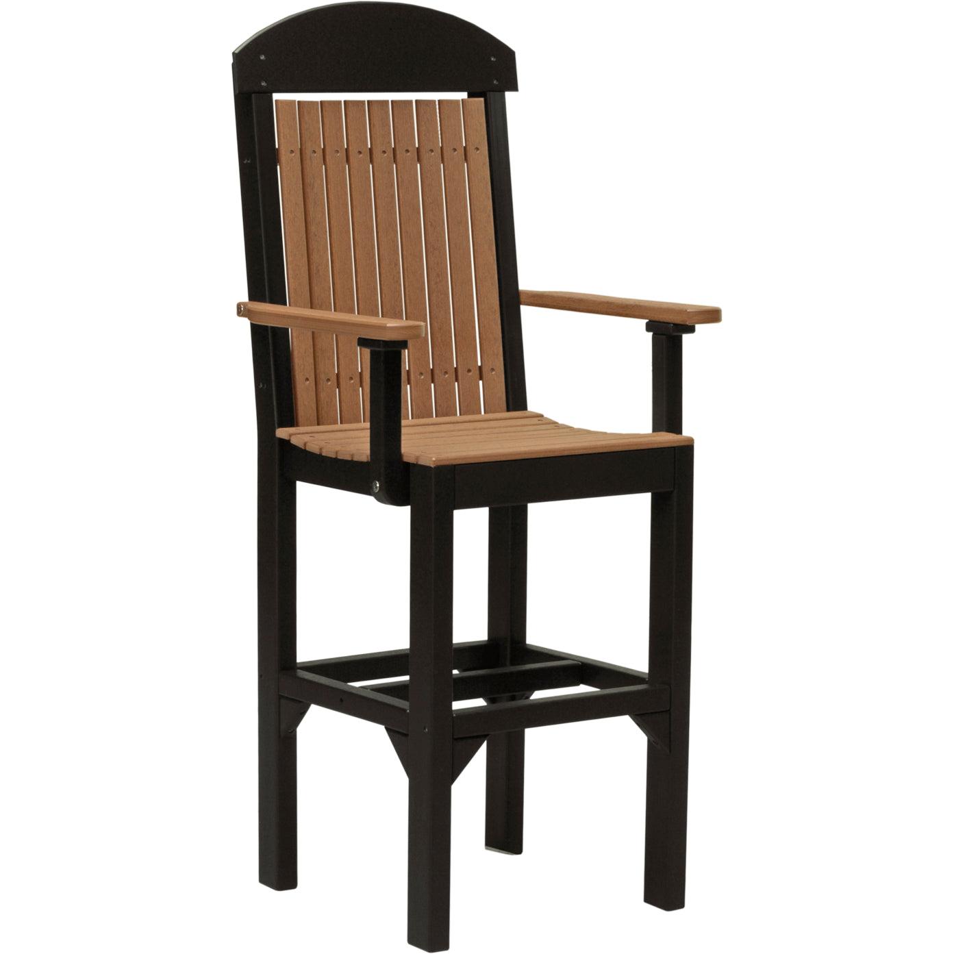 LuxCraft Classic Bar Height Arm Chair