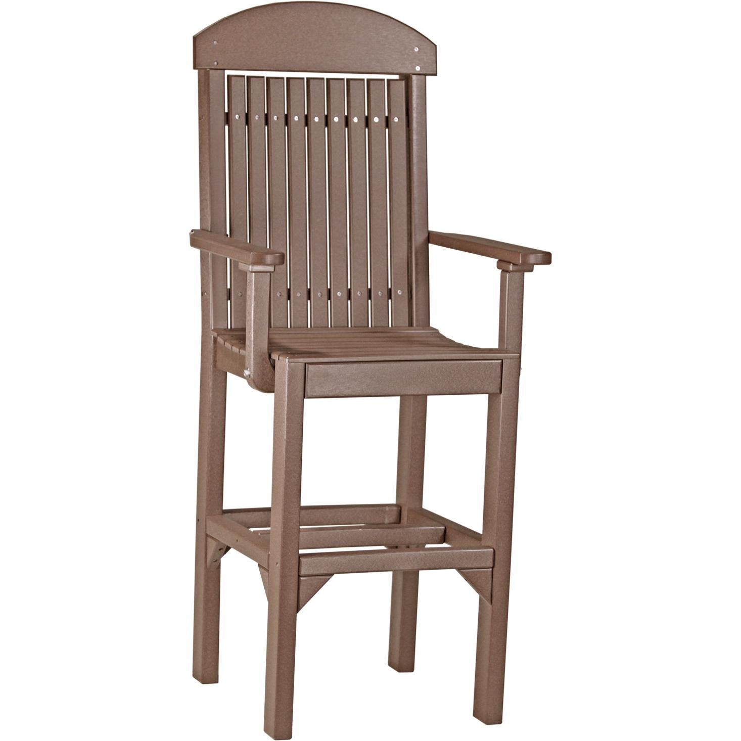 LuxCraft Classic Bar Height Arm Chair