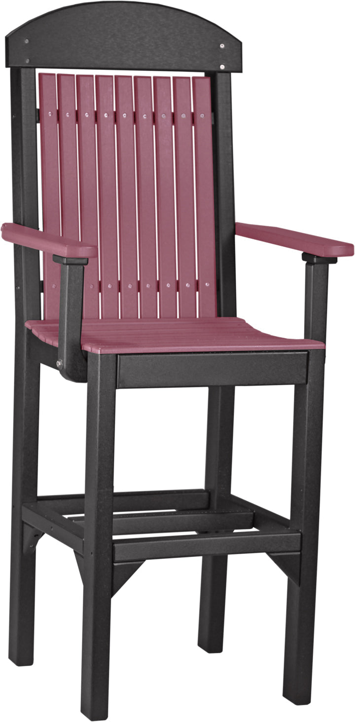 LuxCraft Classic Bar Height Arm Chair