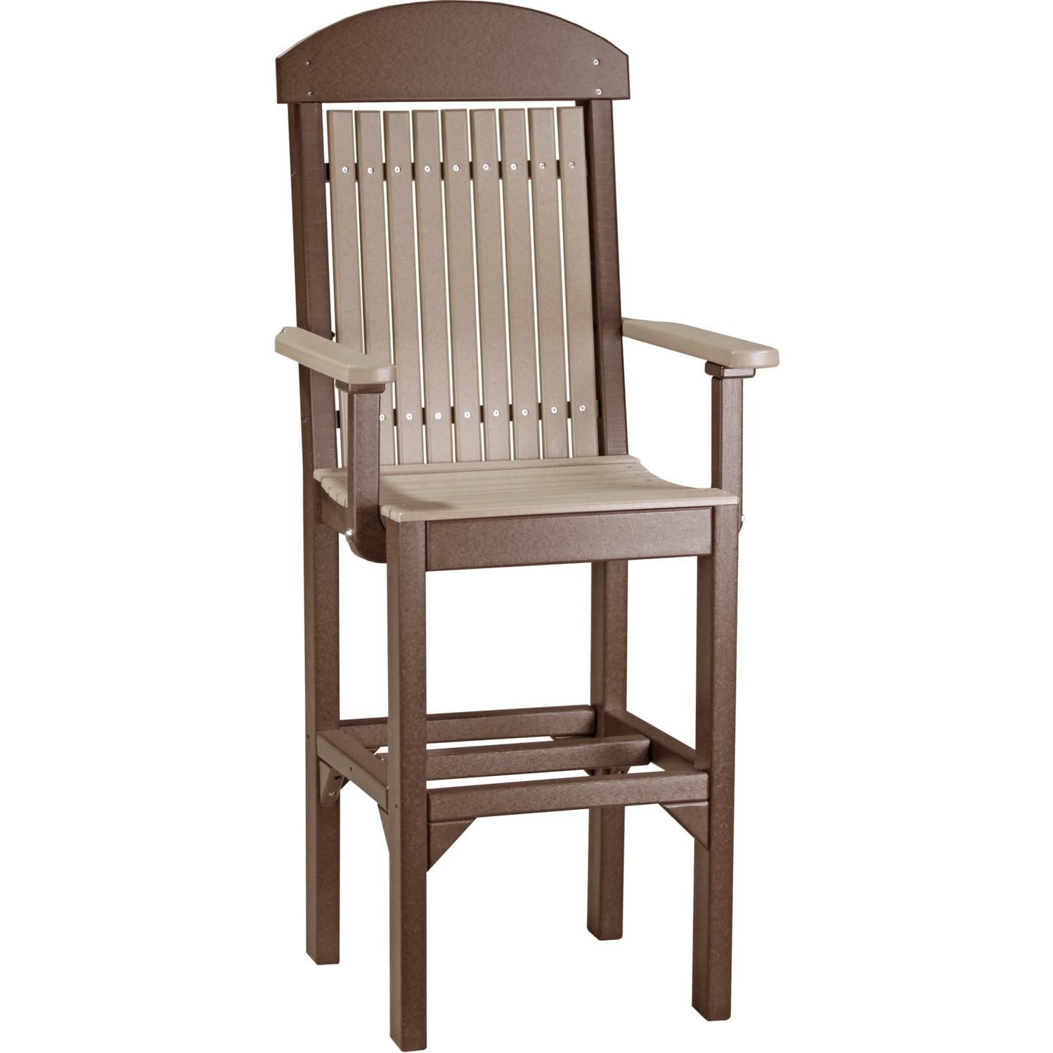 LuxCraft Classic Bar Height Arm Chair