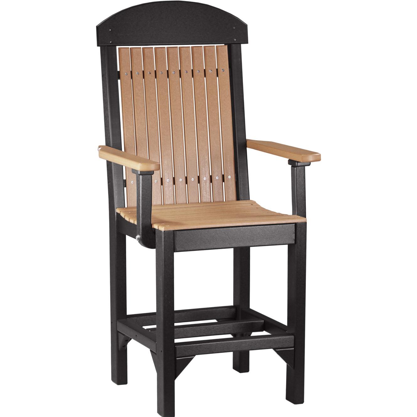 LuxCraft Classic Counter Height Arm Chair