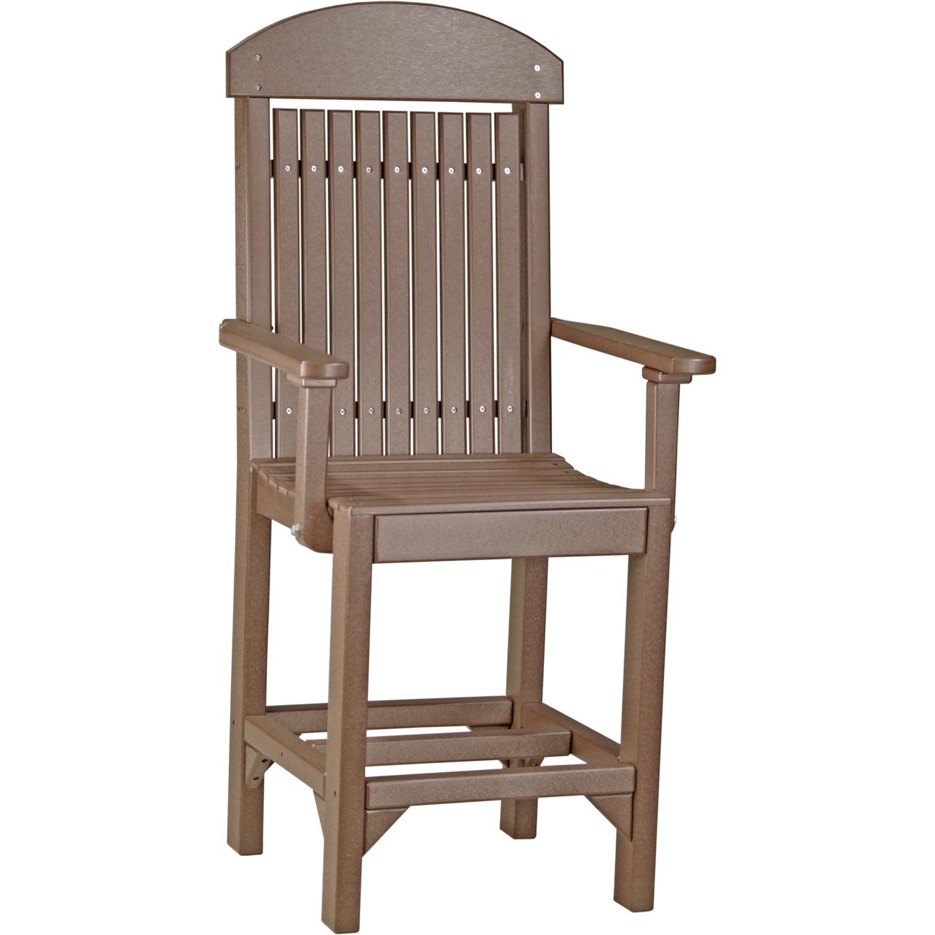 LuxCraft Classic Counter Height Arm Chair