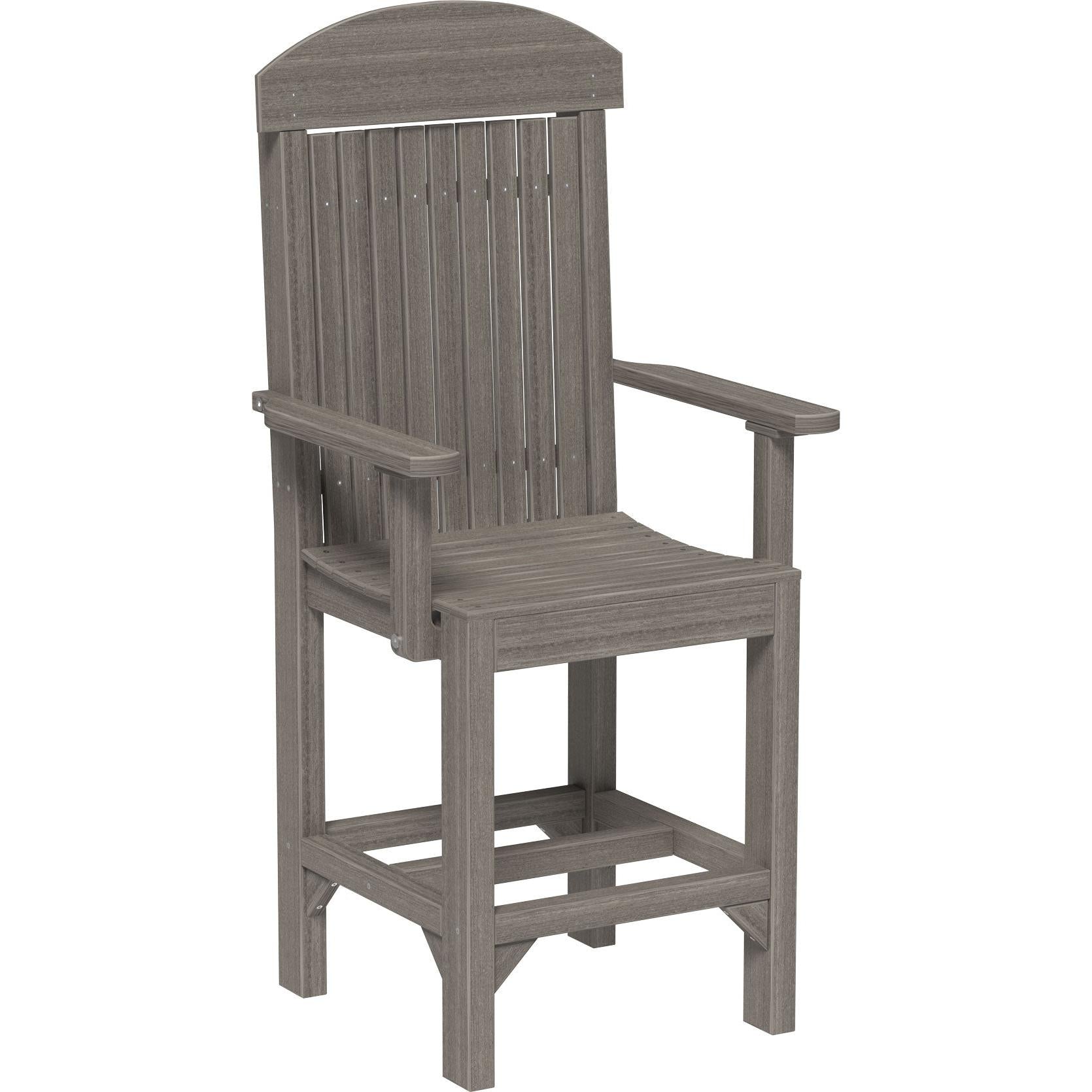 LuxCraft Classic Counter Height Arm Chair