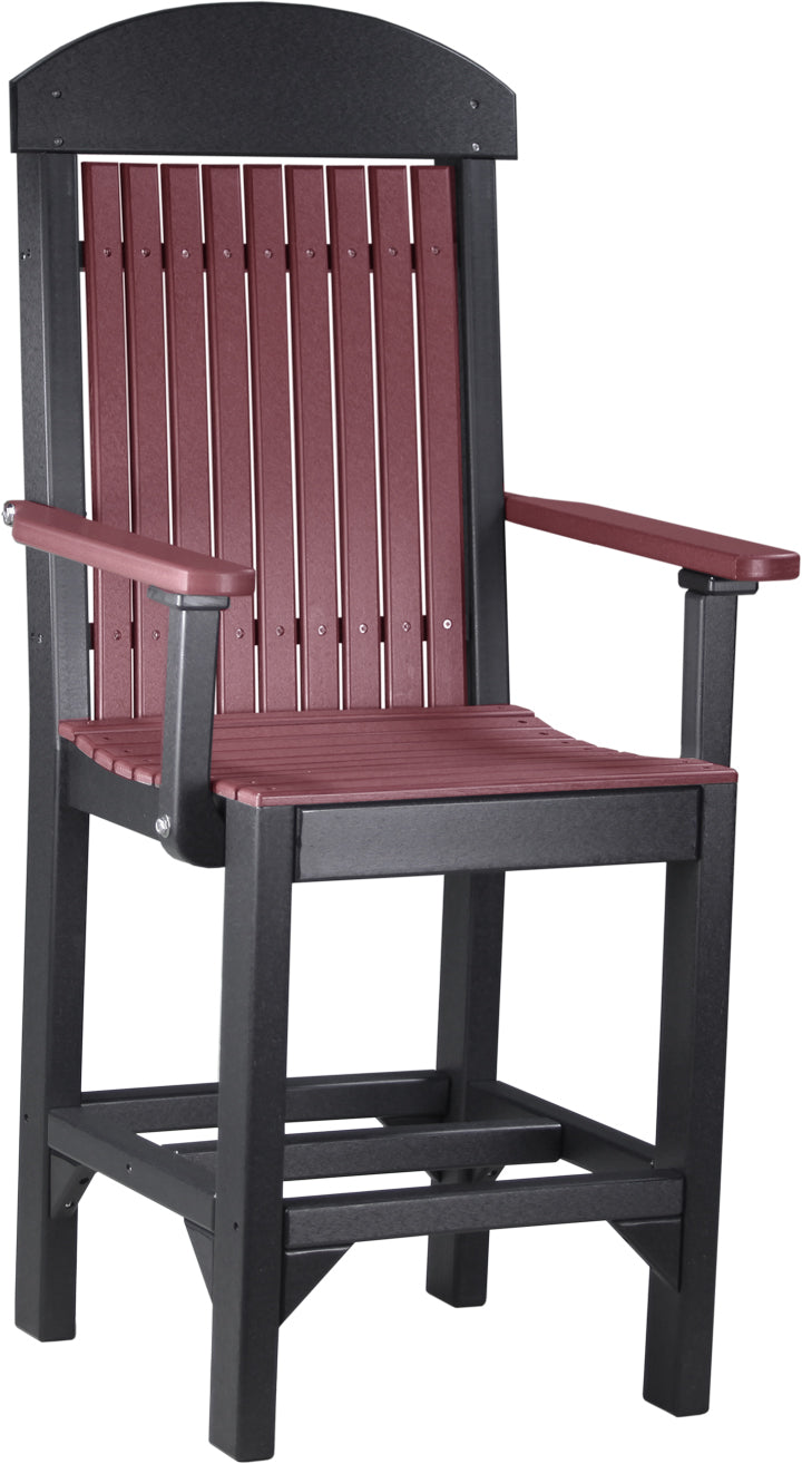 LuxCraft Classic Counter Height Arm Chair