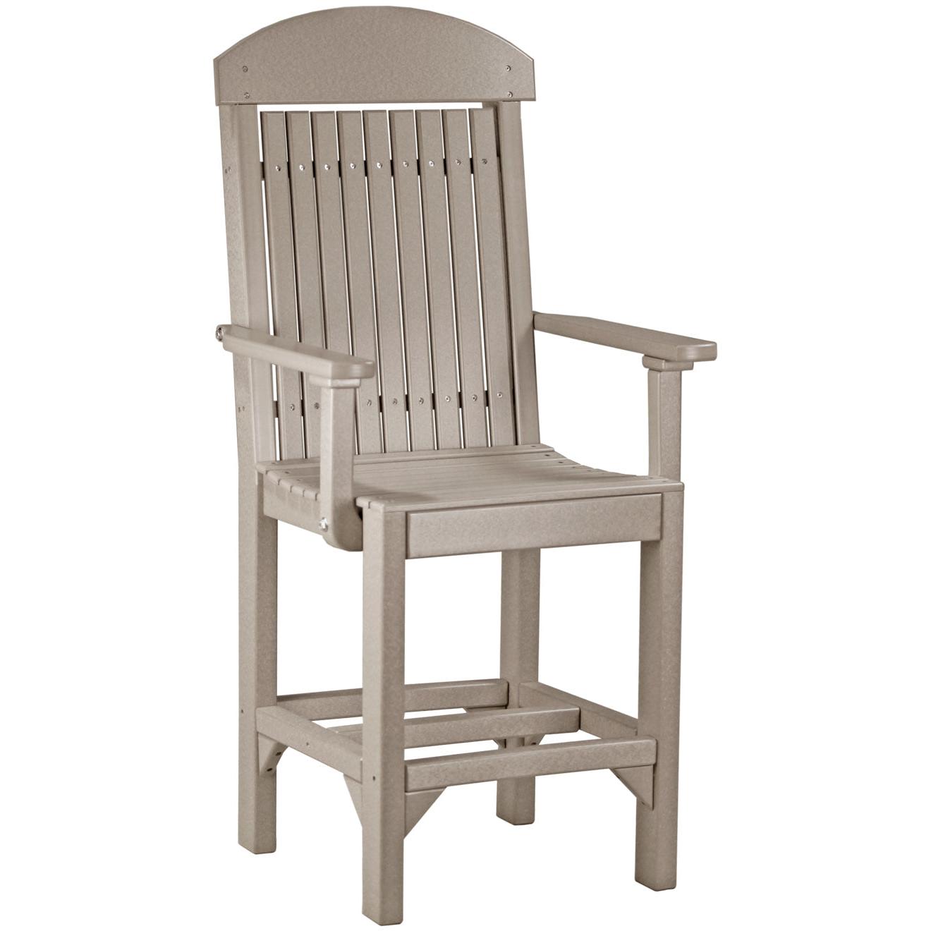LuxCraft Classic Counter Height Arm Chair