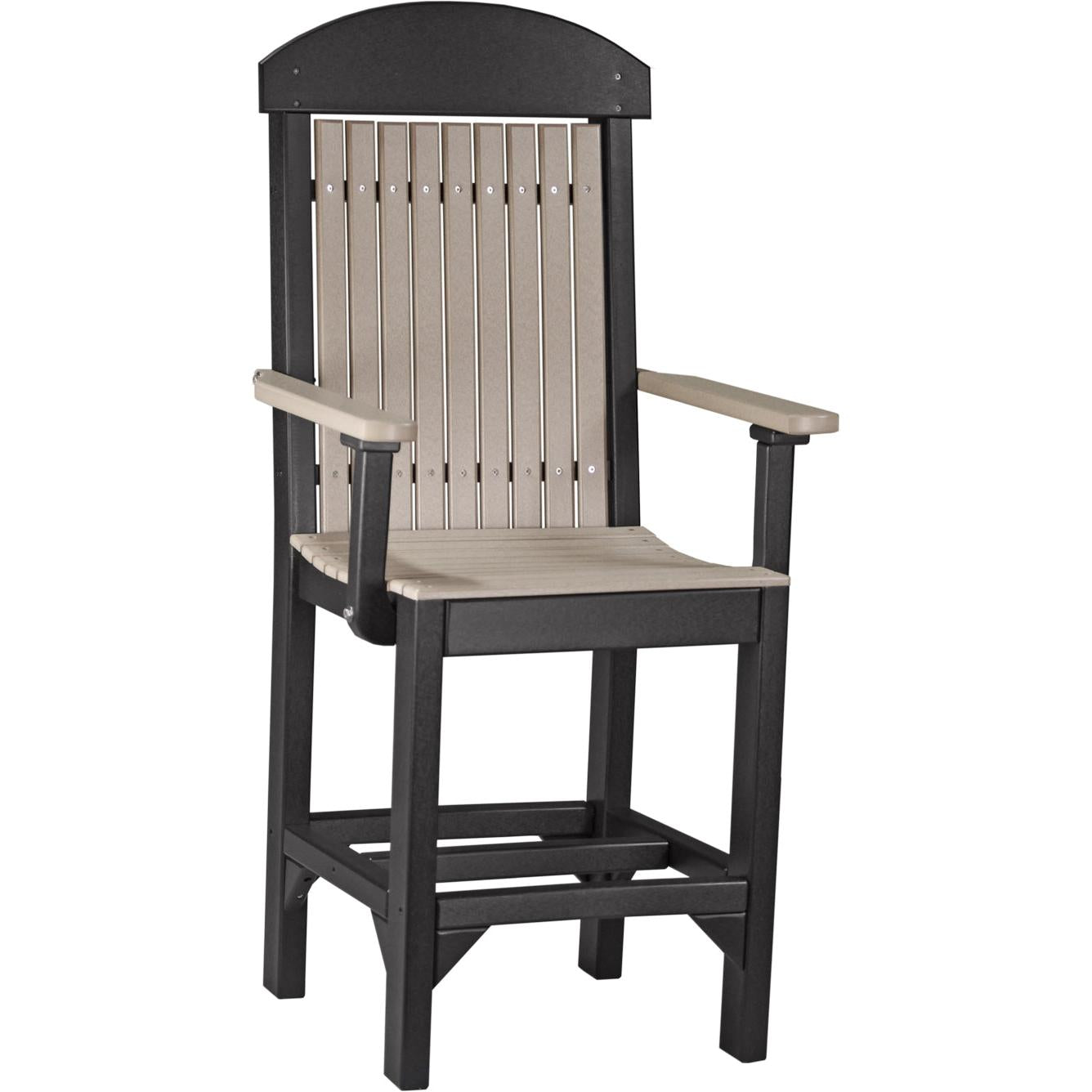 LuxCraft Classic Counter Height Arm Chair