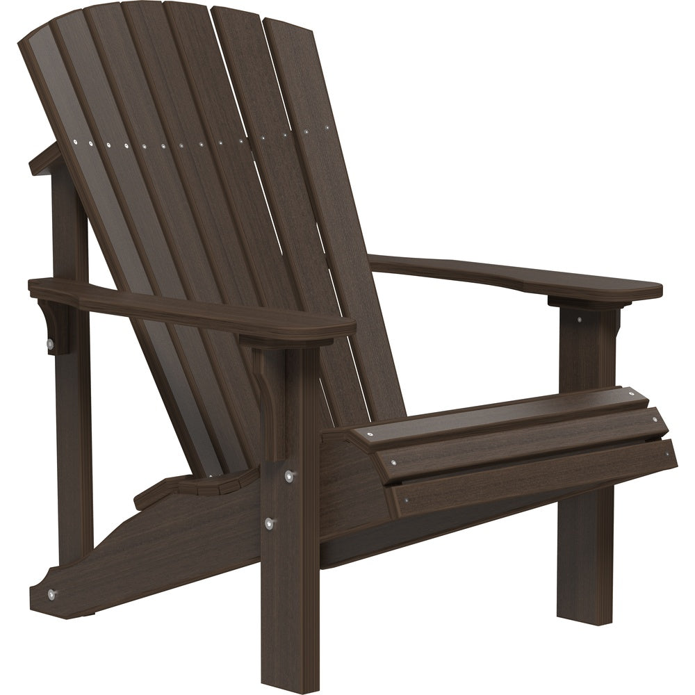 LuxCraft Deluxe Adirondack Chair (PDAC) - PDACBZW Poly Deluxe Adirondack Chair (Brazilian Walnut)
