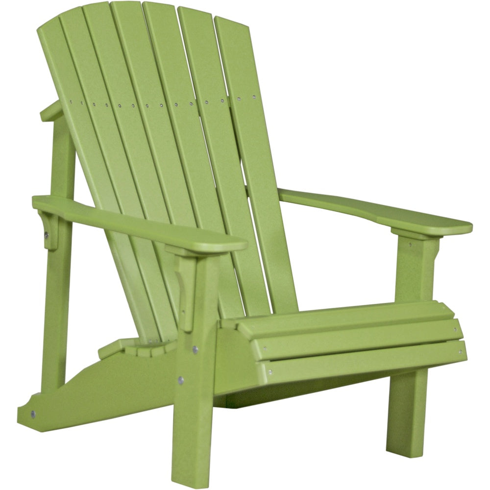 LuxCraft Deluxe Adirondack Chair (PDAC) - PDACLG Poly Deluxe Adirondack Chair (Lime Green)
