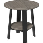 LuxCraft Deluxe End Table (PDET) - PDETCGB Poly Deluxe End Table (Coastal Gray & Black)
