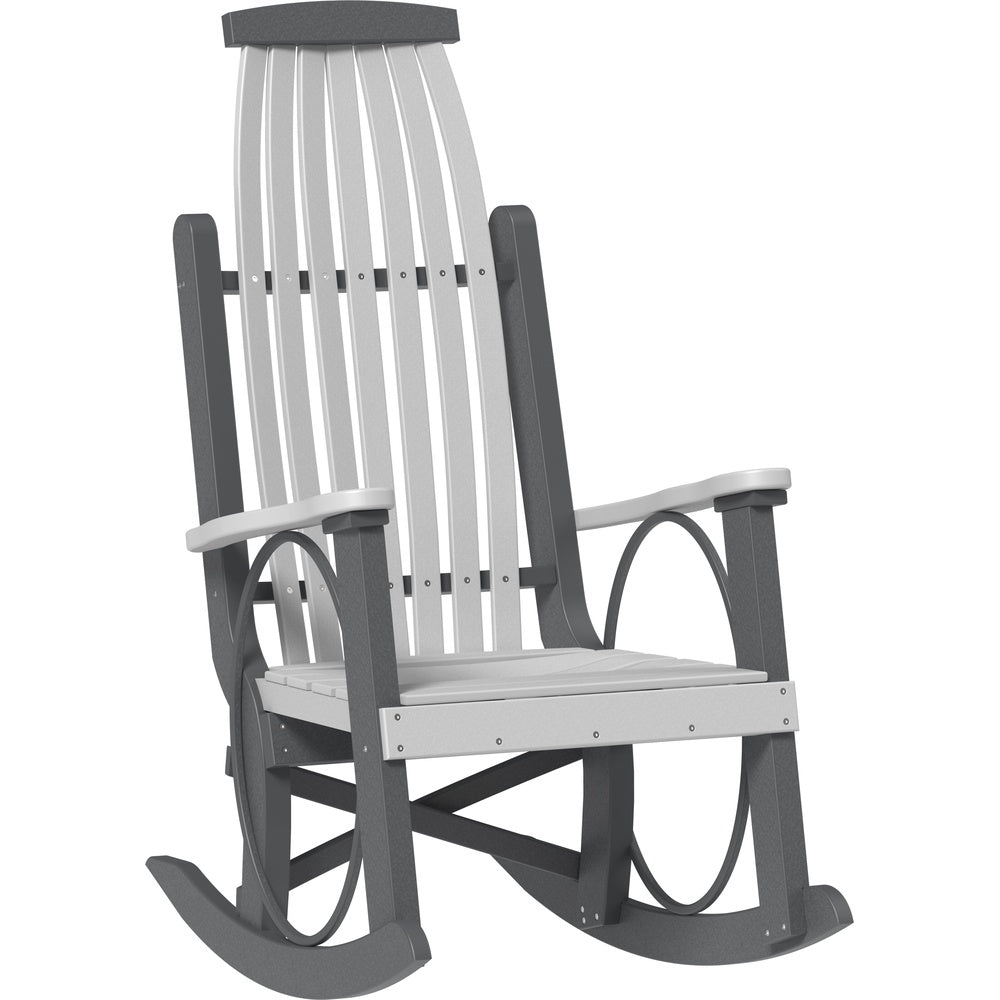 LuxCraft Grandpa's Rocker (PGR) - PGRDGS Poly Grandpa's Rocker (Dove Gray & Slate)