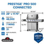 Napoleon Prestige PRO 500 Natural Gas Grill with Smart Technology PRO500VXRSIBNSS