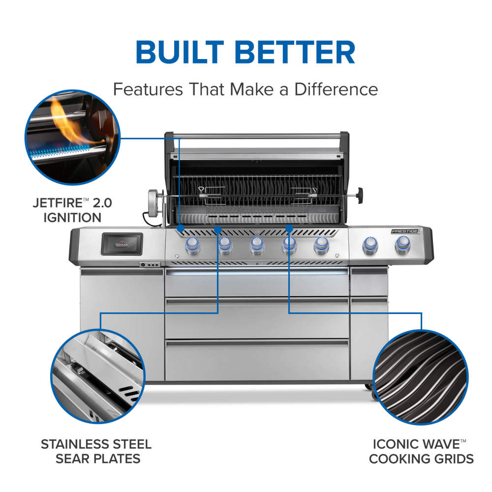 Napoleon Prestige PRO 665 Elite Natural Gas Grill with Smart Technology PRO665VXRSIBNSS