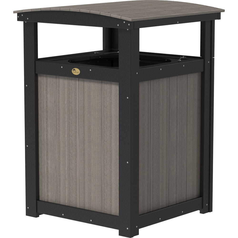 LuxCraft Trash Can (PTC) - PTCCGB Poly Trash Can (Coastal Gray & Black)