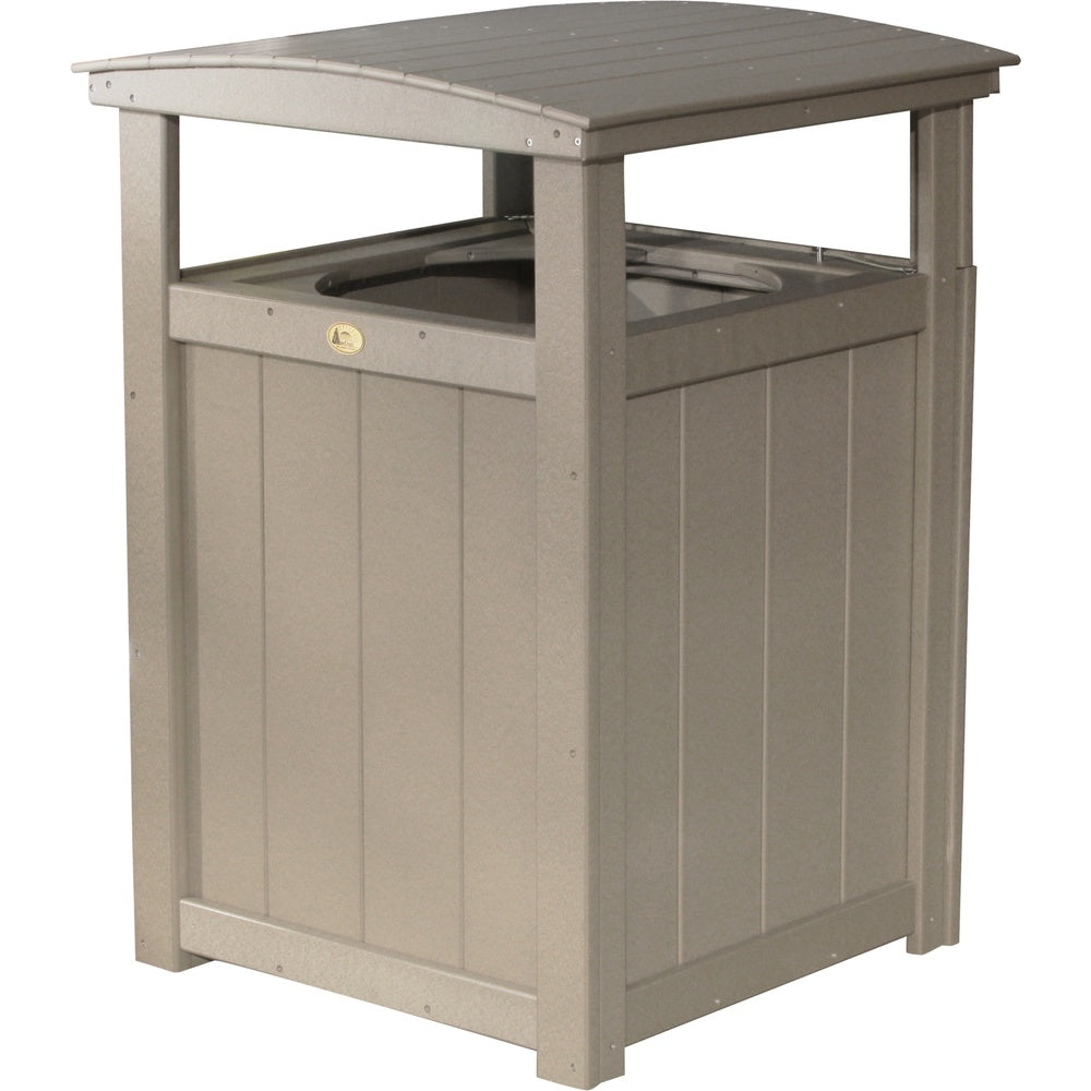 LuxCraft Trash Can (PTC) - PTCWW Poly Trash Can (Weatherwood)