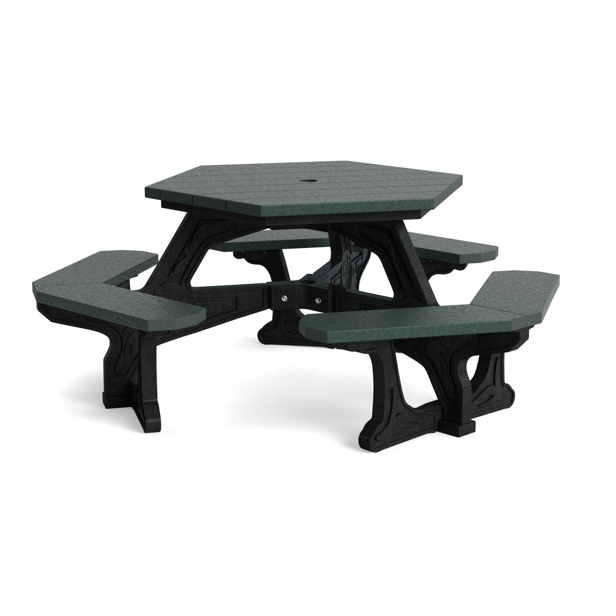 Polly Products Plaza Hex Picnic Table - PZT-BK-GN-NEW-WEB.jpg