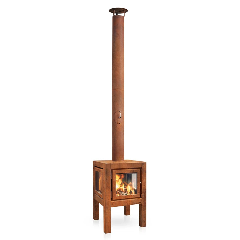 RB73 Quaruba L 3-Sided Outdoor Fireplace QUARUBA-L-3