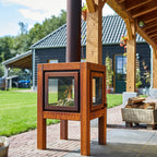 RB73 Quaruba L 3-Sided Outdoor Fireplace QUARUBA-L-3