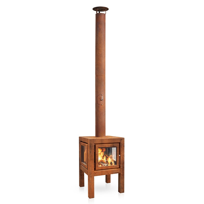 RB73 Quaruba L 4-Sided Outdoor Fireplace QUARUBA-L-4