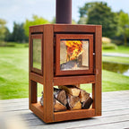 RB73 Quaruba L 4-Sided Outdoor Fireplace QUARUBA-L-4