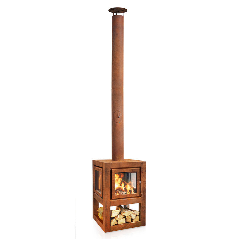 RB73 Quaruba L Mobile 4-Sided Outdoor Fireplace QUARUBA-L-4M