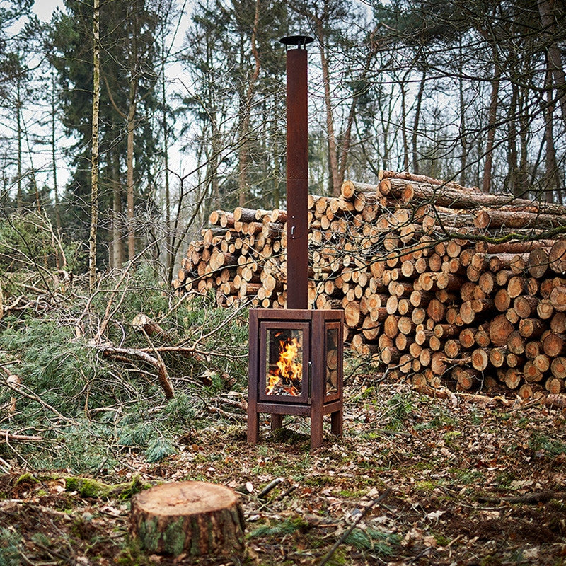 RB73 Quaruba XXL 3-Sided Outdoor Fireplace QUARUBA-XXL-3