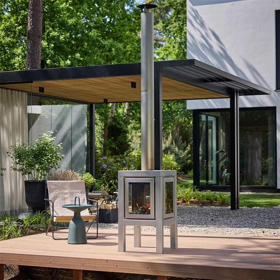 RB73 Quaruba XXL Stainless Steel 4-Sided Outdoor Fireplace QUARUBA-XXL-4-SS