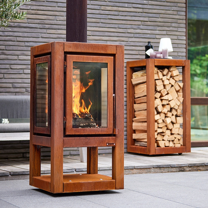 RB73 Quaruba XXL Mobile 4-Sided Outdoor Fireplace QUARUBA-XXL-4M