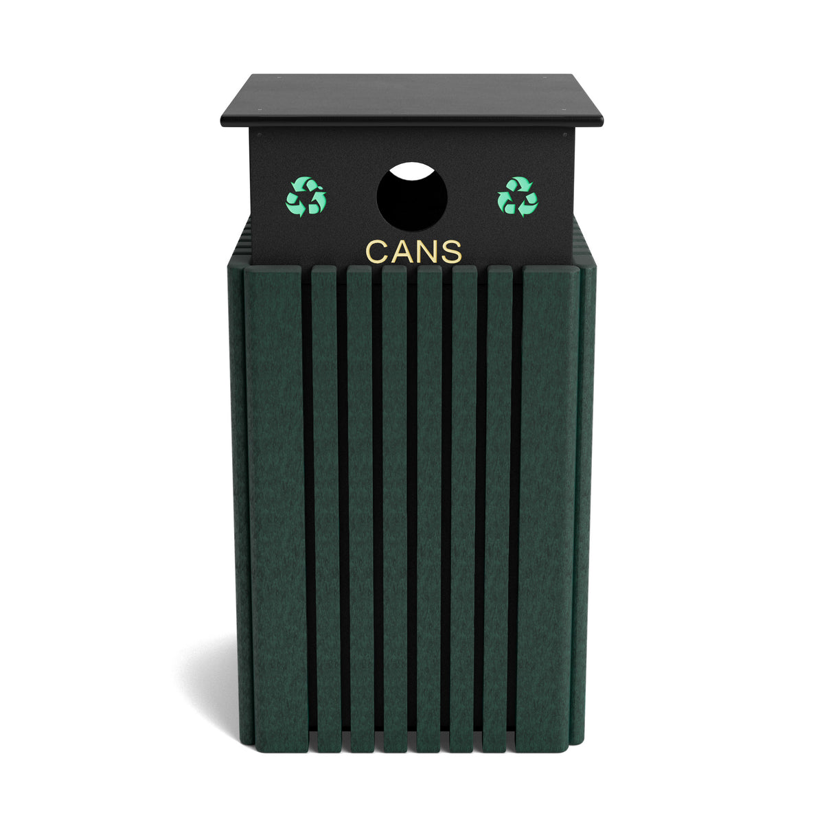 Polly Products Tall 40 Gallon Recycling Receptacles - R40C-Cans-GN-NEW-WEB.jpg