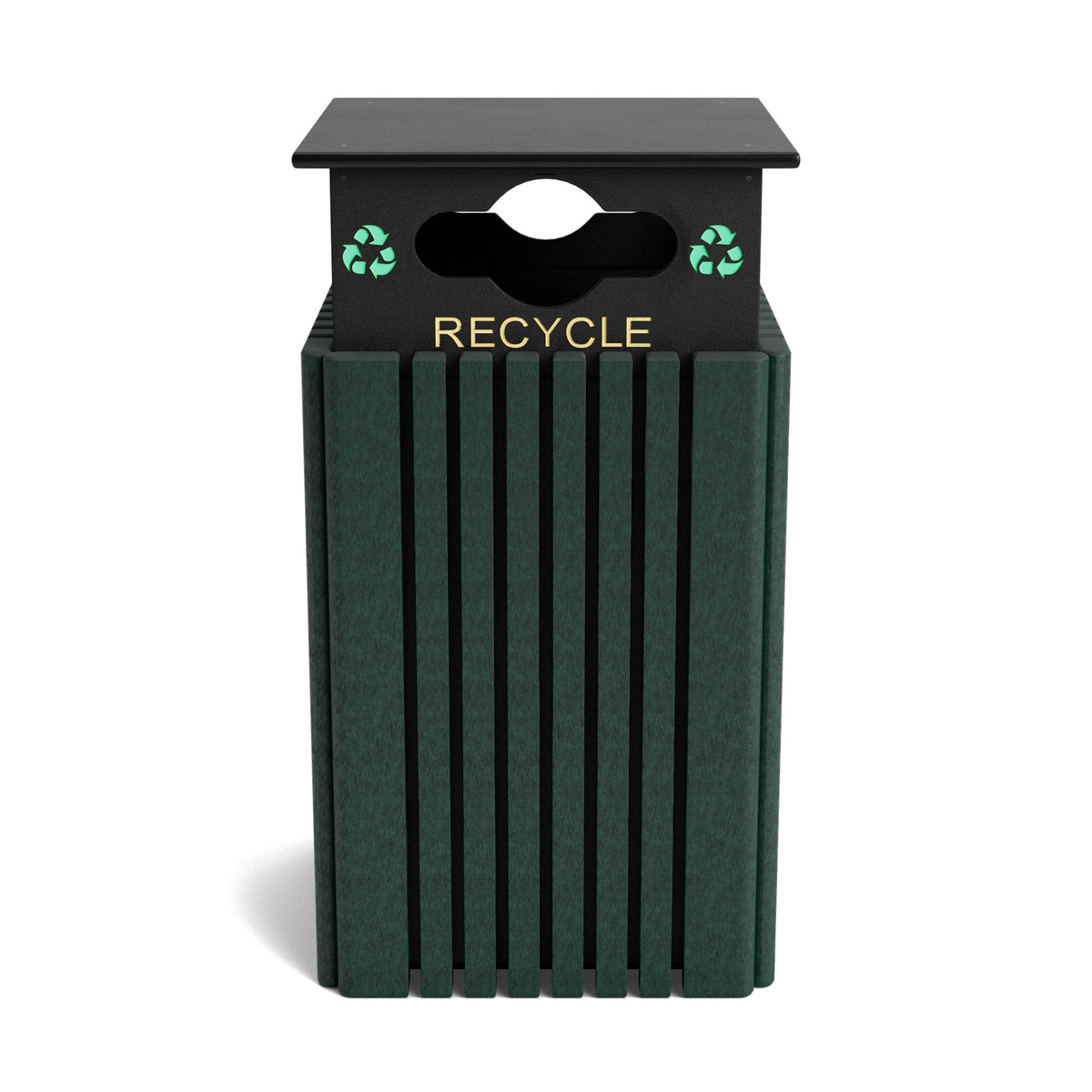 Polly Products Tall 40 Gallon Recycling Receptacles - R40C-Recycle-GN-NEW-WEB.jpg