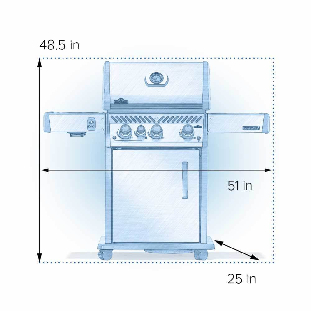 Napoleon Rogue PRO 425 SIB Natural Gas Grill with Infrared Side Burner RP425SIBNSS-2